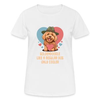 Goldendoodle comme un chien ordinaire seulement refroidisseur mignon - T-shirt respirant Femme - blanc - Devant - AI Model Female 172 dark (172cm)