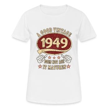 74th Birthday 1949 '74 Good vintage - Women's Breathable T-Shirt - white - Front - AI Model Female 172 dark (172cm)