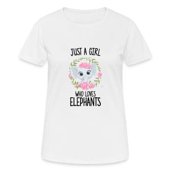 Juste une fille qui aime les éléphants - T-shirt respirant Femme - blanc - Devant - AI Model Female 172 dark (172cm)