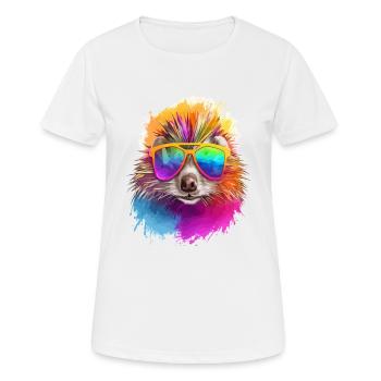 Albert, das Stachelschwein - Frauen T-Shirt atmungsaktiv - Weiß - Vorne - AI Model Female 172 dark (172cm)