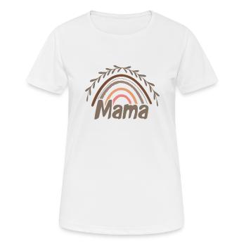 Mama Pastell Regenbogen Liebe - Frauen T-Shirt atmungsaktiv - Weiß - Vorne - AI Model Female 172 dark (172cm)