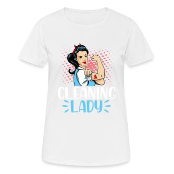 Femme de ménage - T-shirt respirant Femme - blanc - Devant - AI Model Female 172 dark (172cm)