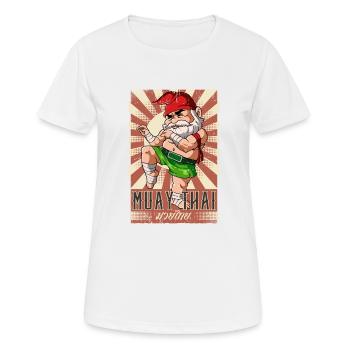 Muay Thai - Frauen T-Shirt atmungsaktiv - Weiß - Vorne - AI Model Female 172 dark (172cm)