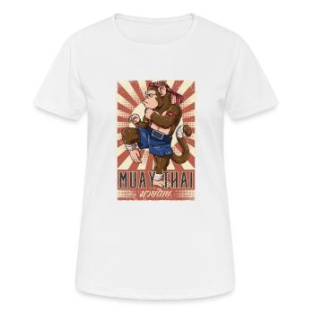 Muay Thaï - T-shirt respirant Femme - blanc - Devant - AI Model Female 172 dark (172cm)