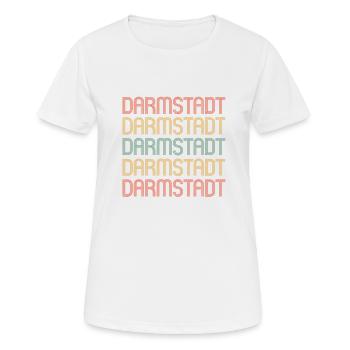 Darmstädterin Darmstädter Darmstadt - Frauen T-Shirt atmungsaktiv - Weiß - Vorne - AI Model Female 172 dark (172cm)
