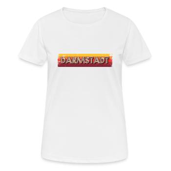 Darmstädterin Darmstädter Darmstadt - Frauen T-Shirt atmungsaktiv - Weiß - Vorne - AI Model Female 172 dark (172cm)