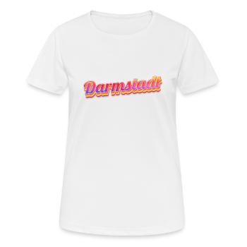 Darmstädterin Darmstädter Darmstadt - Frauen T-Shirt atmungsaktiv - Weiß - Vorne - AI Model Female 172 dark (172cm)
