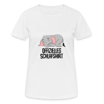 Offizielles Schlafshirt - Frauen T-Shirt atmungsaktiv - Weiß - Vorne - AI Model Female 172 dark (172cm)