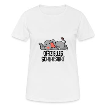 Offizielles Schlafshirt - Frauen T-Shirt atmungsaktiv - Weiß - Vorne - AI Model Female 172 dark (172cm)