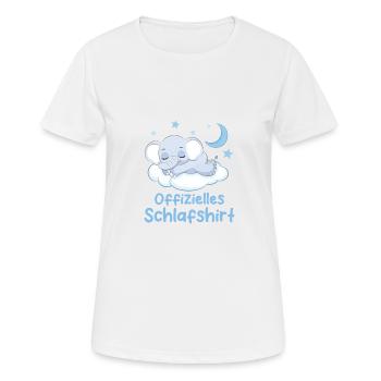 Offizielles Schlafshirt - Frauen T-Shirt atmungsaktiv - Weiß - Vorne - AI Model Female 172 dark (172cm)