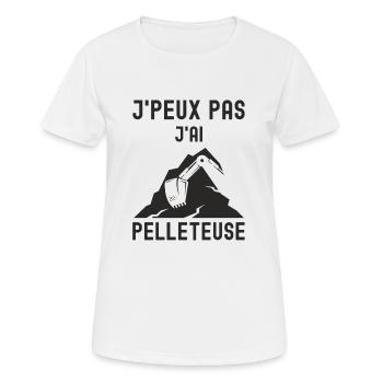 Chantier de construction pelleteuse 1 - T-shirt respirant Femme - blanc - Devant - AI Model Female 172 dark (172cm)