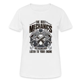 Car Mechanic Cars Lover Mechanics Garage - Women's Breathable T-Shirt - white - Front - AI Model Female 172 dark (172cm)
