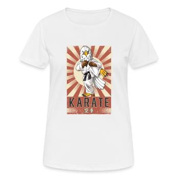 Karate - Frauen T-Shirt atmungsaktiv - Weiß - Vorne - AI Model Female 172 dark (172cm)
