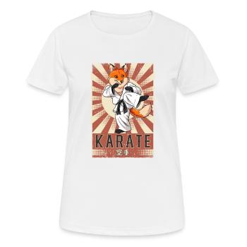 Karate - Frauen T-Shirt atmungsaktiv - Weiß - Vorne - AI Model Female 172 dark (172cm)