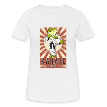 Karate - Frauen T-Shirt atmungsaktiv - Weiß - Vorne - AI Model Female 172 dark (172cm)