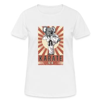 Karate - Frauen T-Shirt atmungsaktiv - Weiß - Vorne - AI Model Female 172 dark (172cm)