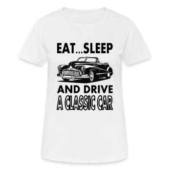 voiture classique voiture classique cool voiture turbo cadeau - T-shirt respirant Femme - blanc - Devant - AI Model Female 172 dark (172cm)
