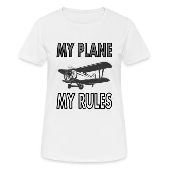 Pilot Pilot Airplane Flying Airfield Gift - Women's Breathable T-Shirt - white - Front - AI Model Female 172 dark (172cm)