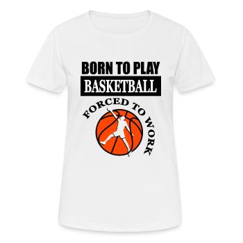 Basketball spielen Basketballspieler Geschenkidee - Frauen T-Shirt atmungsaktiv - Weiß - Vorne - AI Model Female 172 dark (172cm)