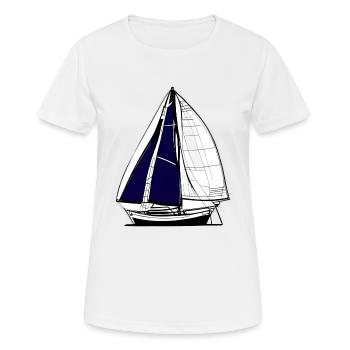 Segeln Segelboot Segelsport Segler Segelschiff - Frauen T-Shirt atmungsaktiv - Weiß - Vorne - AI Model Female 172 dark (172cm)