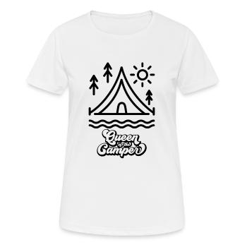 Queen Of The Camper 1 - T-shirt respirant Femme - blanc - Devant - AI Model Female 172 dark (172cm)