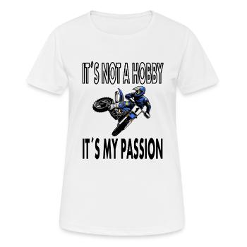 Motocross fahren Kaskade stunt Motorrad Geschenk - Frauen T-Shirt atmungsaktiv - Weiß - Vorne - AI Model Female 172 dark (172cm)