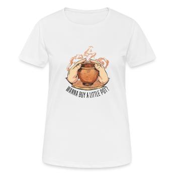 Poterie Argile Cours de poterie Poterie Poterie - T-shirt respirant Femme - blanc - Devant - AI Model Female 172 dark (172cm)