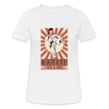 Karate - Frauen T-Shirt atmungsaktiv - Weiß - Vorne - AI Model Female 172 dark (172cm)