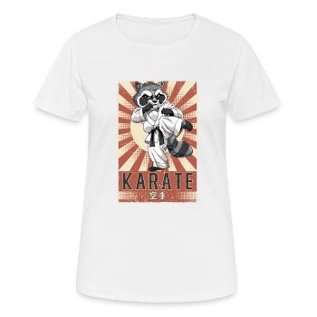 Karate - Frauen T-Shirt atmungsaktiv - Weiß - Vorne - AI Model Female 172 dark (172cm)