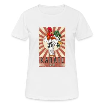 Karate - Frauen T-Shirt atmungsaktiv - Weiß - Vorne - AI Model Female 172 dark (172cm)