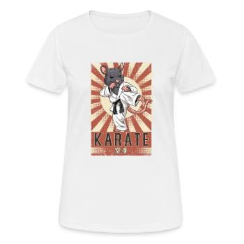 Karate - Frauen T-Shirt atmungsaktiv - Weiß - Vorne - AI Model Female 172 dark (172cm)