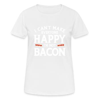 Bacon Gift Bacon Saying Food Bacon - Women's Breathable T-Shirt - white - Front - AI Model Female 172 dark (172cm)