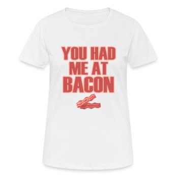 Bacon Gift Bacon Saying Food Bacon - Women's Breathable T-Shirt - white - Front - AI Model Female 172 dark (172cm)