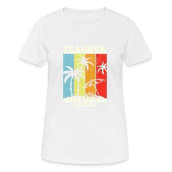 Dernier jour de recharge estivale des enseignants - T-shirt respirant Femme - blanc - Devant - AI Model Female 172 dark (172cm)