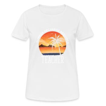 Dernier jour de recharge estivale des enseignants - T-shirt respirant Femme - blanc - Devant - AI Model Female 172 dark (172cm)
