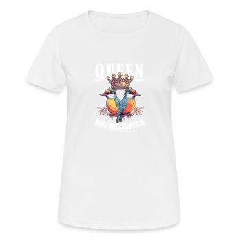 Queen of Bird Recognition for the Best Bird - Frauen T-Shirt atmungsaktiv - Weiß - Vorne - AI Model Female 172 dark (172cm)