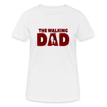 Le père qui marche - T-shirt respirant Femme - blanc - Devant - AI Model Female 172 dark (172cm)