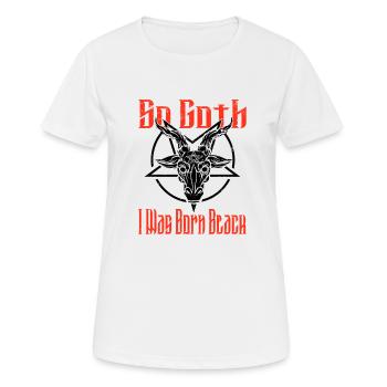 Satan Belzébuth Diable Gothique Pentagramme Mystique - T-shirt respirant Femme - blanc - Devant - AI Model Female 172 dark (172cm)