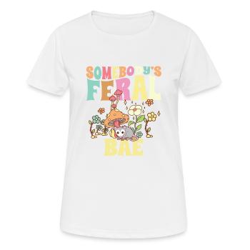 Somebody's Feral Bae Opossum Boyfriend Girlfriend - Women's Breathable T-Shirt - white - Front - AI Model Female 172 dark (172cm)