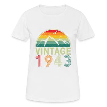 Jahrgang 1943 80. Geburtstag 80 Jahre Limitiert Editi - Frauen T-Shirt atmungsaktiv - Weiß - Vorne - AI Model Female 172 dark (172cm)