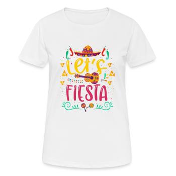 Lets Fiesta - Frauen T-Shirt atmungsaktiv - Weiß - Vorne - AI Model Female 172 dark (172cm)