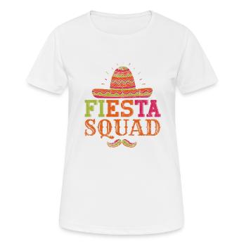 Fiesta Squad - Frauen T-Shirt atmungsaktiv - Weiß - Vorne - AI Model Female 172 dark (172cm)