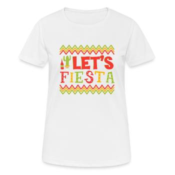 Lets Fiesta - Frauen T-Shirt atmungsaktiv - Weiß - Vorne - AI Model Female 172 dark (172cm)