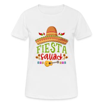 Fiesta Squad - Frauen T-Shirt atmungsaktiv - Weiß - Vorne - AI Model Female 172 dark (172cm)