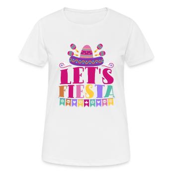 Lets Fiesta - Frauen T-Shirt atmungsaktiv - Weiß - Vorne - AI Model Female 172 dark (172cm)