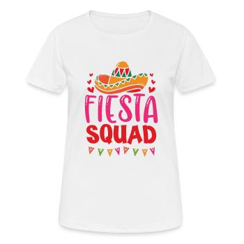 Fiesta Squad - Frauen T-Shirt atmungsaktiv - Weiß - Vorne - AI Model Female 172 dark (172cm)