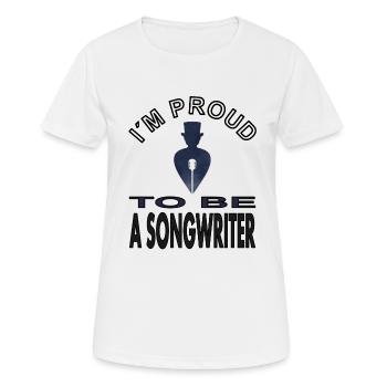 Songwriter Melodie Maestro Dirigent Geschenkidee - Frauen T-Shirt atmungsaktiv - Weiß - Vorne - AI Model Female 172 dark (172cm)