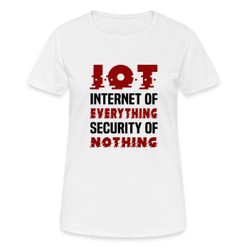 Internet Des Objets IOT Programmeur Admin IT - T-shirt respirant Femme - blanc - Devant - AI Model Female 172 dark (172cm)