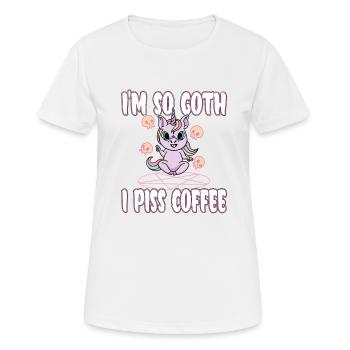 Satan Belzébuth Diable Gothique Pentagramme Mystique - T-shirt respirant Femme - blanc - Devant - AI Model Female 172 dark (172cm)