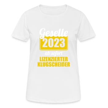 Geselle Gesellenprüfung bestanden Gesellen - Frauen T-Shirt atmungsaktiv - Weiß - Vorne - AI Model Female 172 dark (172cm)
